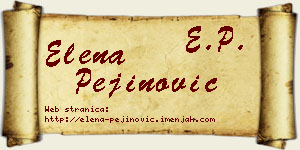 Elena Pejinović vizit kartica